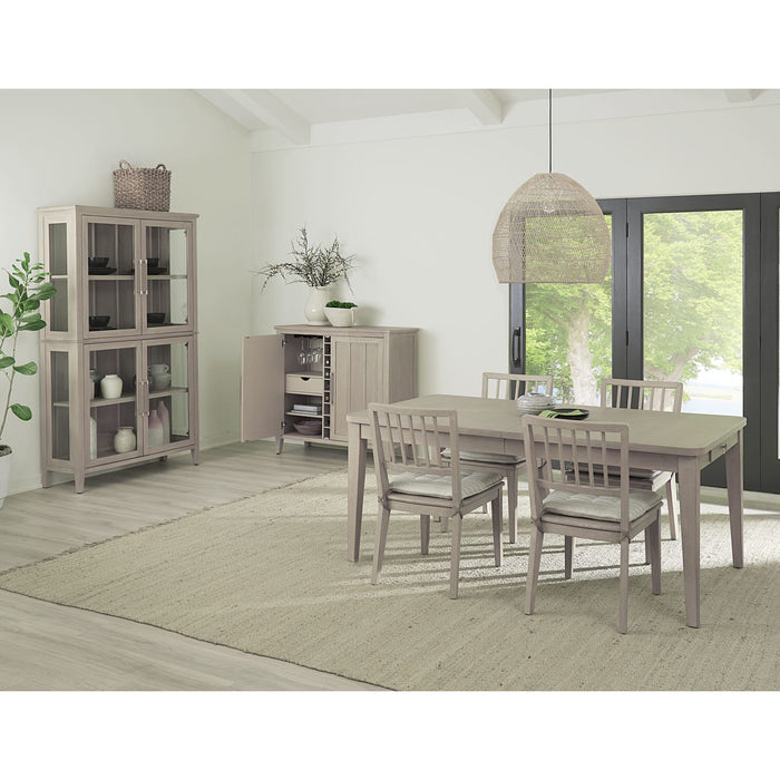 Modus Furniture Camden Two Door Two Drawer Bar Cabinet with Stemware Rack and Wine Rack in Chai 655450437090 QATK79 Image 7