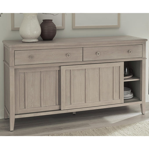 Modus Furniture Camden Two Drawer Two Door Oak Wood Sideboard in Chai 655450437083 QATK78 Image 1