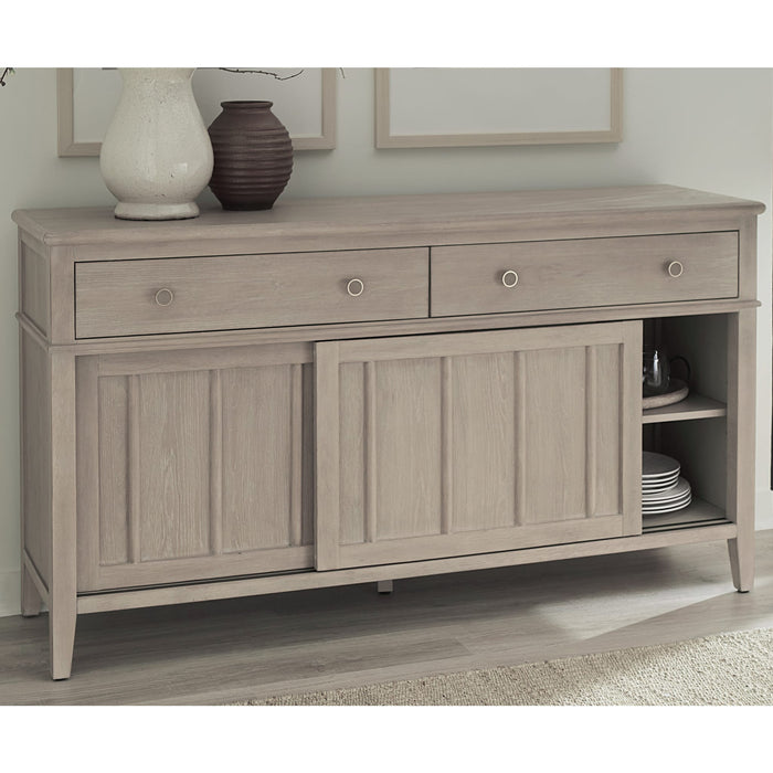 Modus Furniture Camden Two Drawer Two Door Oak Wood Sideboard in Chai 655450437083 QATK78 Image 1