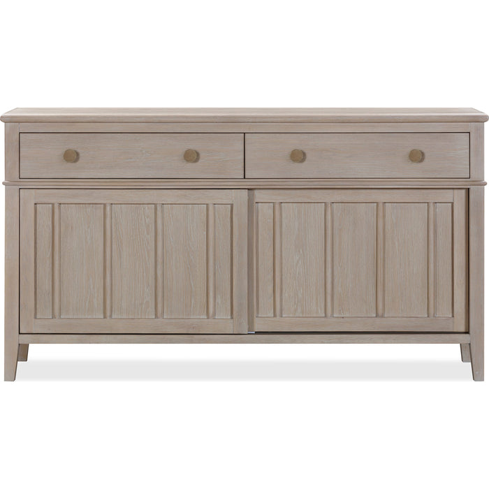 Modus Furniture Camden Two Drawer Two Door Oak Wood Sideboard in Chai 655450437083 QATK78 Image 2