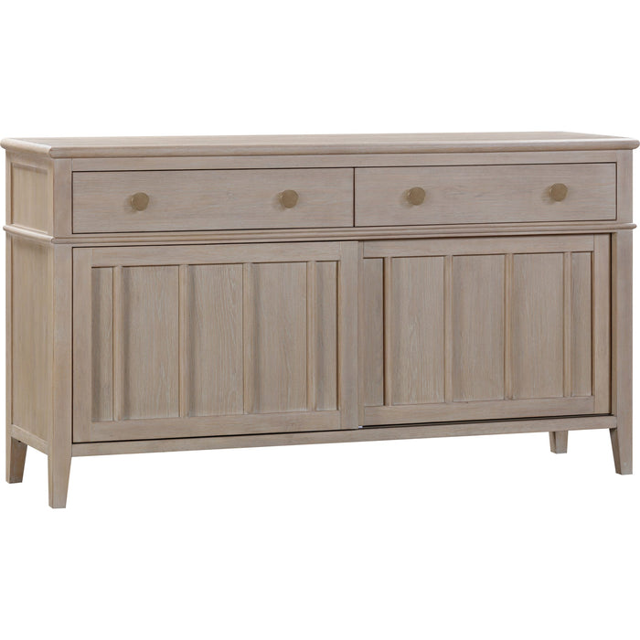 Modus Furniture Camden Two Drawer Two Door Oak Wood Sideboard in Chai 655450437083 QATK78 Image 3