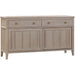 Modus Furniture Camden Two Drawer Two Door Oak Wood Sideboard in Chai 655450437083 QATK78 Image 3