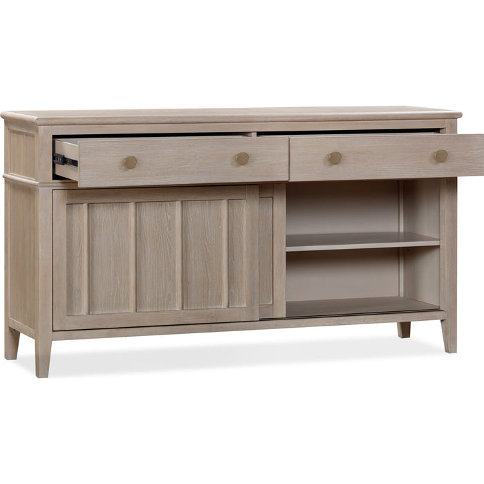 Modus Furniture Camden Two Drawer Two Door Oak Wood Sideboard in Chai 655450437083 QATK78 Image 4