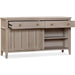 Modus Furniture Camden Two Drawer Two Door Oak Wood Sideboard in Chai 655450437083 QATK78 Image 4