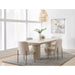 Modus Furniture Cannon Stone Top Double Pedestal Extension Dining Table with Ivory Wood Base 655450423147 PWSV60 Image 2