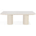 Modus Furniture Cannon Stone Top Double Pedestal Extension Dining Table with Ivory Wood Base 655450423147 PWSV60 Image 7