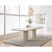 Modus Cannon Stone Top Double Pedestal Extension Dining Table with Ivory Wood BaseMain Image