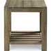Modus Furniture Canyon Solid Wood Rectangular End Table in Washed Grey 655450170980 3E8722 Image 2