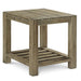 Modus Canyon Solid Wood Rectangular End Table in Washed Grey Image 4