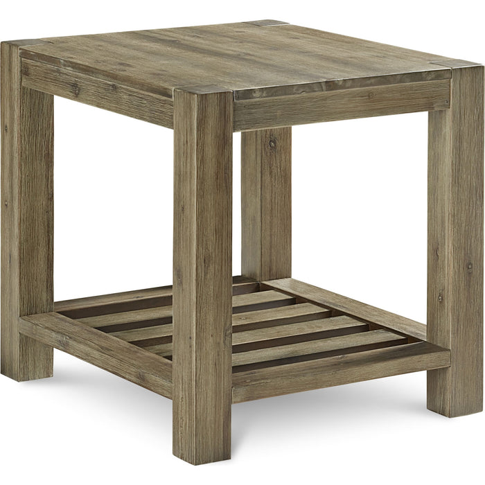 Modus Furniture Canyon Solid Wood Rectangular End Table in Washed Grey 655450170980 3E8722 Image 4