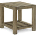 Modus Furniture Canyon Solid Wood Rectangular End Table in Washed Grey 655450170980 3E8722 Image 4
