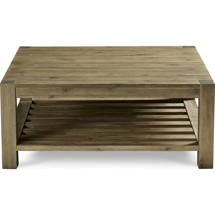 Modus Furniture Canyon Solid Wood Square Coffee Table in Washed Grey 655450170973 3E8721S Image 2
