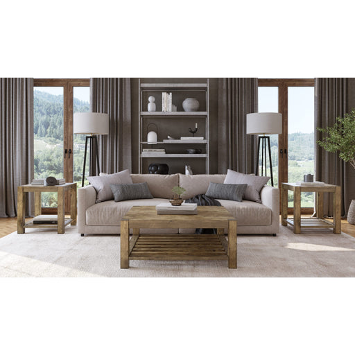 Modus Canyon Solid Wood Square Coffee Table in Washed Grey Main Image