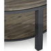 Modus Furniture Canyon Solid Wood and Metal Round Coffee Table in Washed Grey 655450218156 AE8721 Image 3