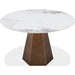 Modus Furniture Carmel Stone Top Round Dining Table in Chanelle and Bronze 655450423376 PWSZ60 Image 1