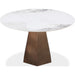 Modus Furniture Carmel Stone Top Round Dining Table in Chanelle and Bronze 655450423376 PWSZ60 Main Image