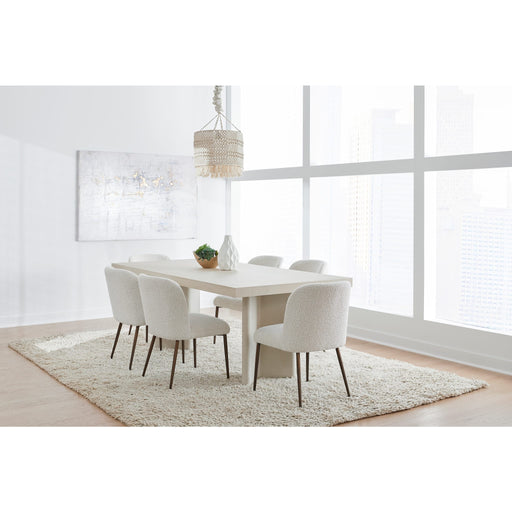 Modus Furniture Caye Stone Top Double Pedestal Dining Table with Ivory Cement Base 655450422980 PWSS60 Image 3
