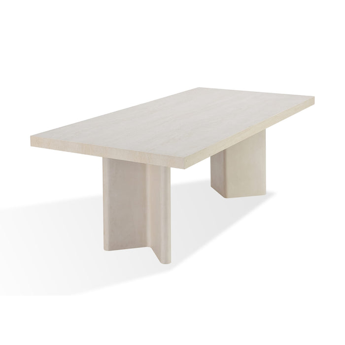 Modus Caye Stone Top Double Pedestal Dining Table with Ivory Cement BaseImage 5