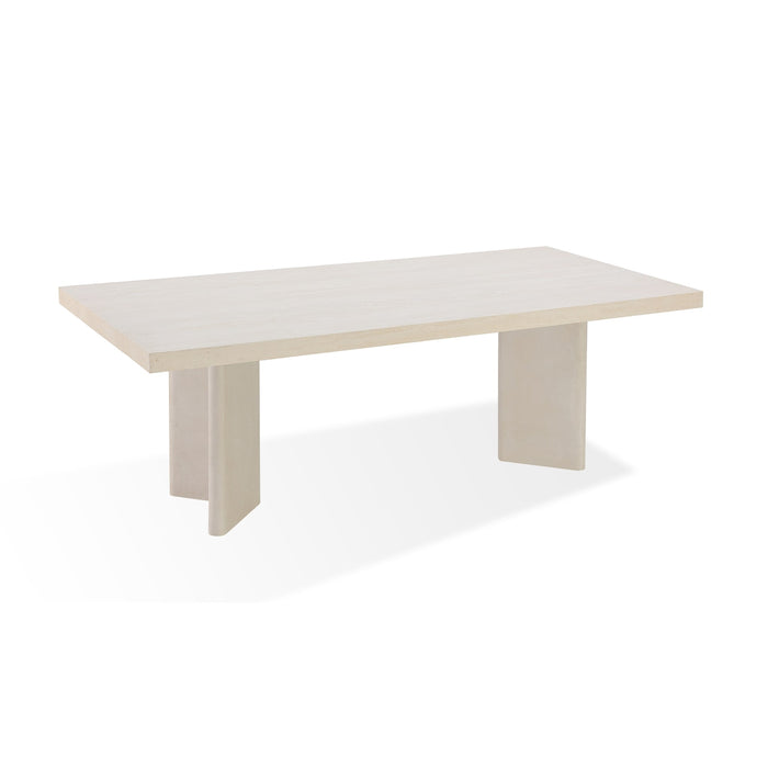 Modus Caye Stone Top Double Pedestal Dining Table with Ivory Cement BaseImage 6