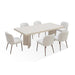 Modus Caye Stone Top Double Pedestal Dining Table with Ivory Cement BaseImage 7