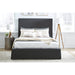 Modus Cheviot UpholsteredSkirted Panel Bed in IronImage 1