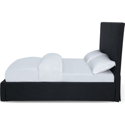 Modus Furniture Cheviot UpholsteredSkirted Storage Panel Bed in Iron  CBB3J 3 Image 5