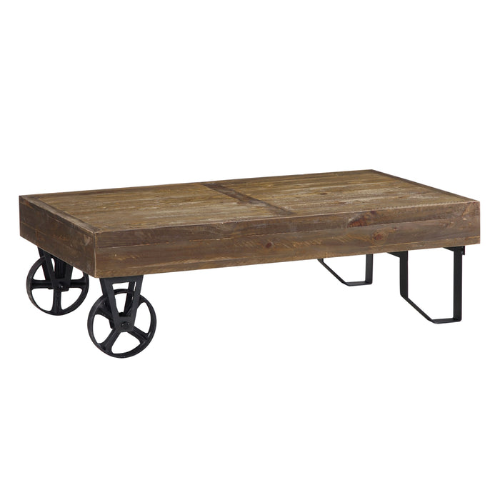 Modus Coalburn Reclaimed Wood Rectangular Coffee Table in Russett BrownImage 1