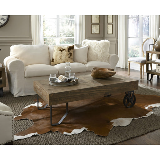 Modus Coalburn Reclaimed Wood Rectangular Coffee Table in Russett BrownMain Image