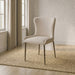 Modus Furniture Conway Linen Blend Upholstered Metal Leg Dining Chair in Cereal and Vintage Bronze 655450503566 WW3H63 Main Image