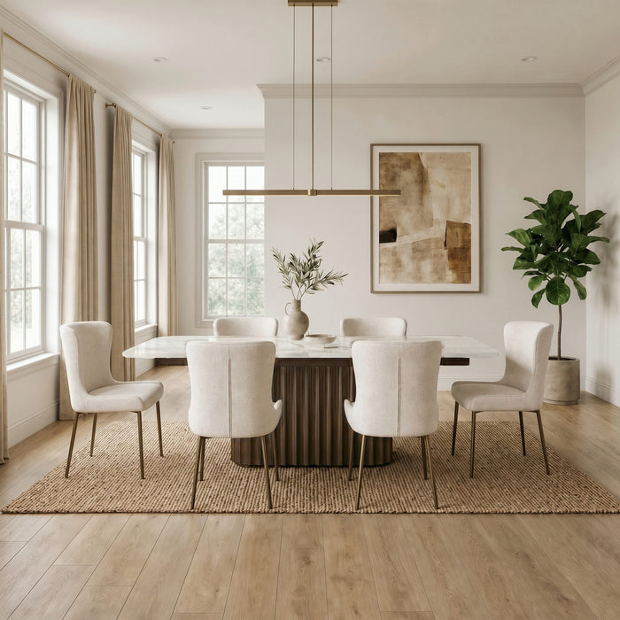 Modus Furniture Conway Sintered Stone Top Wood Base Dining Table with Self storing Leaf in Vintage Bronze 655450503535 WW3H60 Image 8