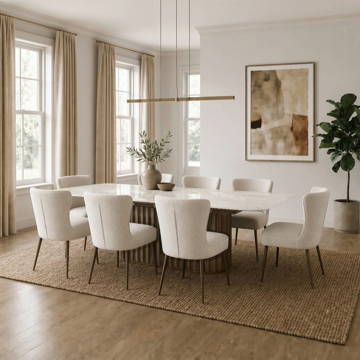 Modus Furniture Conway Sintered Stone Top Wood Base Dining Table with Self storing Leaf in Vintage Bronze 655450503535 WW3H60 Image 9