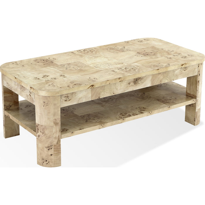 Modus Furniture Cosmo Mappa Burl Coffee Table in Amber Kiss 655450461170 SJWD21 Image 3
