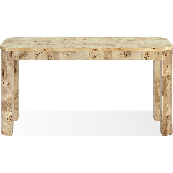 Modus Furniture Cosmo Mappa Burl Console Table in Amber Kiss 655450461217 SJWD23 Image 2