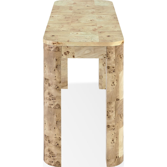 Modus Furniture Cosmo Mappa Burl Console Table in Amber Kiss 655450461217 SJWD23 Image 4