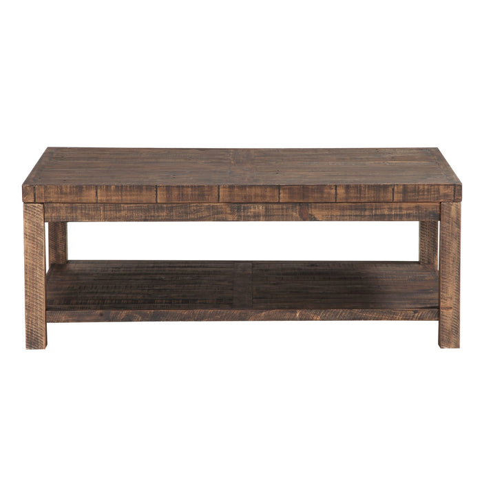 Modus Craster Reclaimed Wood Rectangular Coffee Table in Smoky TaupeImage 3
