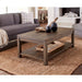 Modus Furniture Craster Reclaimed Wood Rectangular Coffee Table in Smoky Taupe 655450170584 8S3921 Main Image