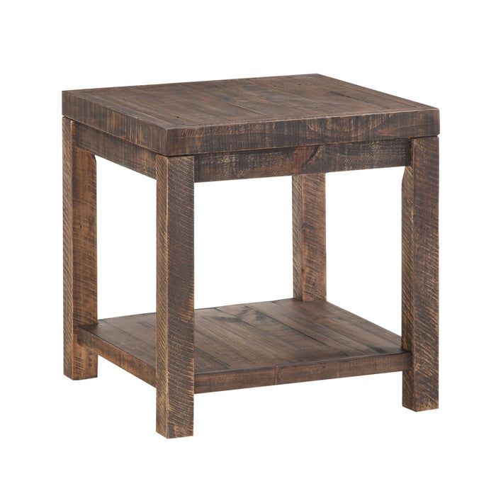 Modus Craster Reclaimed Wood Square Side Table in Smoky Taupe Image 2
