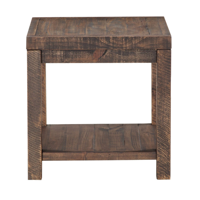 Modus Craster Reclaimed Wood Square Side Table in Smoky Taupe Image 3