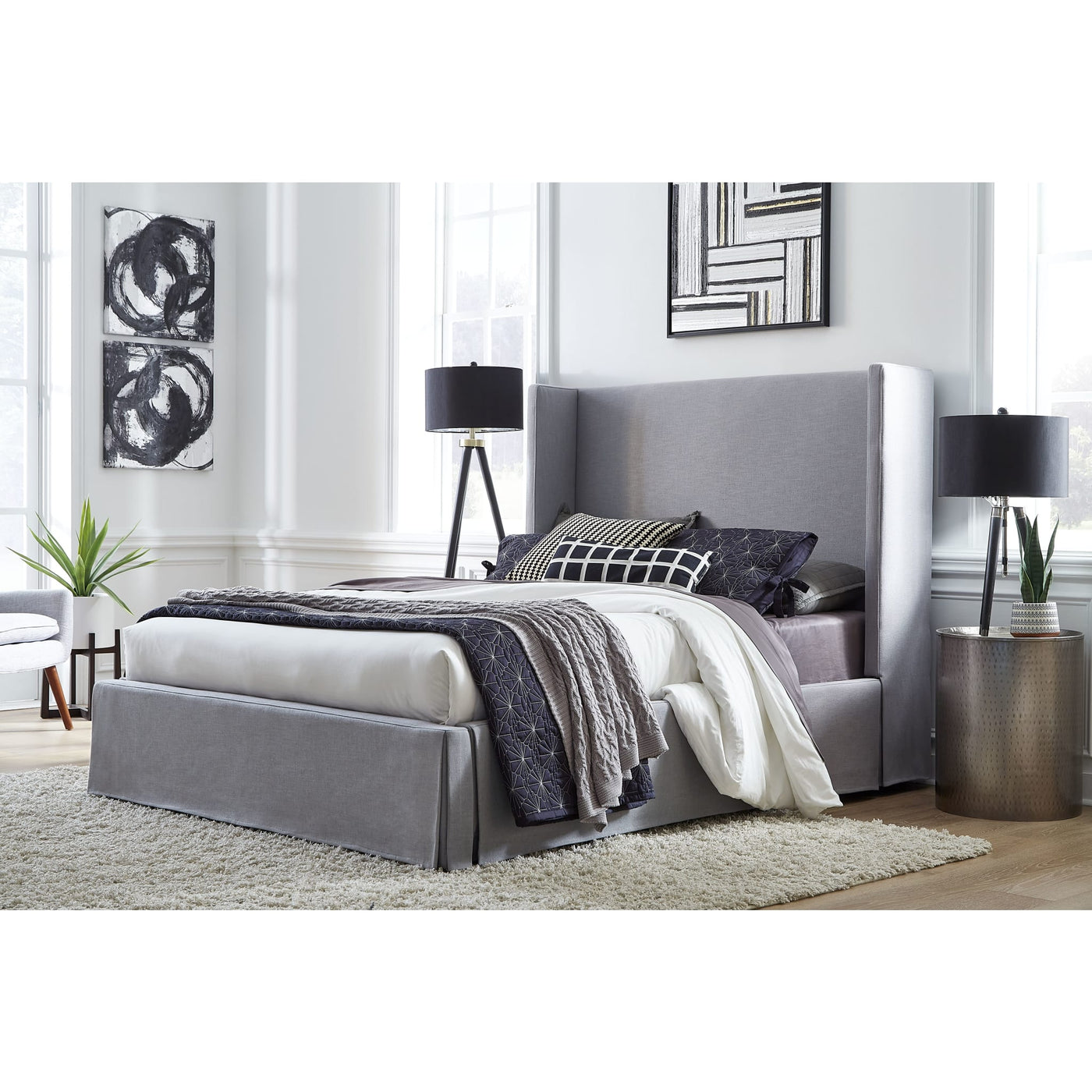 Broderick Skirt Storage Cal-King Bed — Premium Decor SD