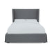 Modus Cresta Upholstered Skirted Panel Bed in FogImage 4