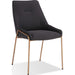 Modus Furniture Cyrus Upholstered Dining Chair in Coal Fabric and Brushed Bronze Metal 655450422898 PUSJ63ASH Image 2
