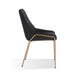 Modus Cyrus Upholstered Dining Chair in Coal Fabric and Brushed Bronze MetalImage 3
