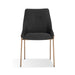 Modus Cyrus Upholstered Dining Chair in Coal Fabric and Brushed Bronze MetalImage 4