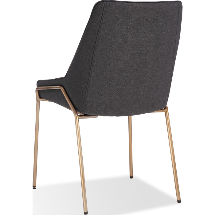 Modus Furniture Cyrus Upholstered Dining Chair in Coal Fabric and Brushed Bronze Metal 655450422898 PUSJ63ASH Image 5