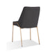 Modus Cyrus Upholstered Dining Chair in Coal Fabric and Brushed Bronze MetalImage 5