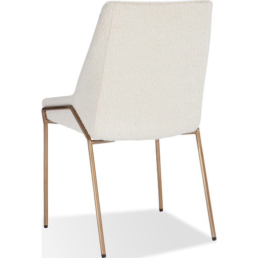 Modus Furniture Cyrus Upholstered Dining Chair in Cottage Cheese Boucle and Brushed Bronze Metal 655450422843 PUSJ63AMZ Image 1