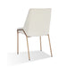 Modus Cyrus Upholstered Dining Chair in Cottage Cheese Boucle and Brushed Bronze MetalImage 1