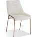 Modus Furniture Cyrus Upholstered Dining Chair in Cottage Cheese Boucle and Brushed Bronze Metal 655450422843 PUSJ63AMZ Main Image