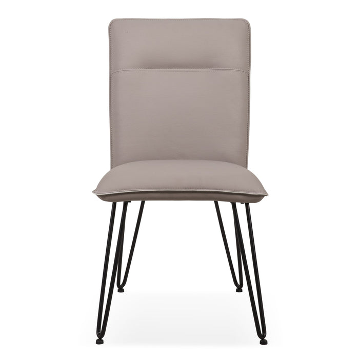 Modus Demi Hairpin Leg Modern Dining Chair in Taupe Image 2