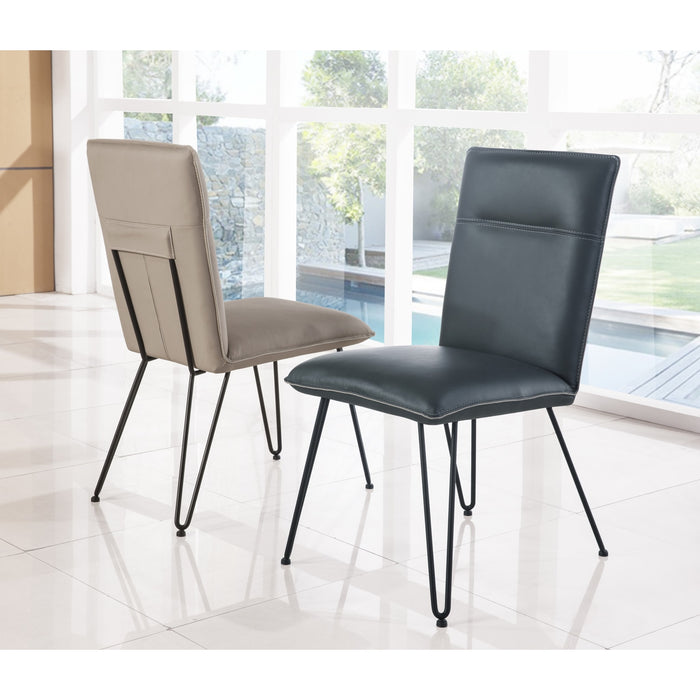 Modus Furniture Demi Hairpin Leg Modern Dining Chair in Taupe 655450144868 9LE266D Main Image
